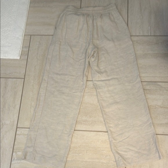 Aritzia Wilfred Linen Mix Pant in natural beige, size S - Picture 12 of 16